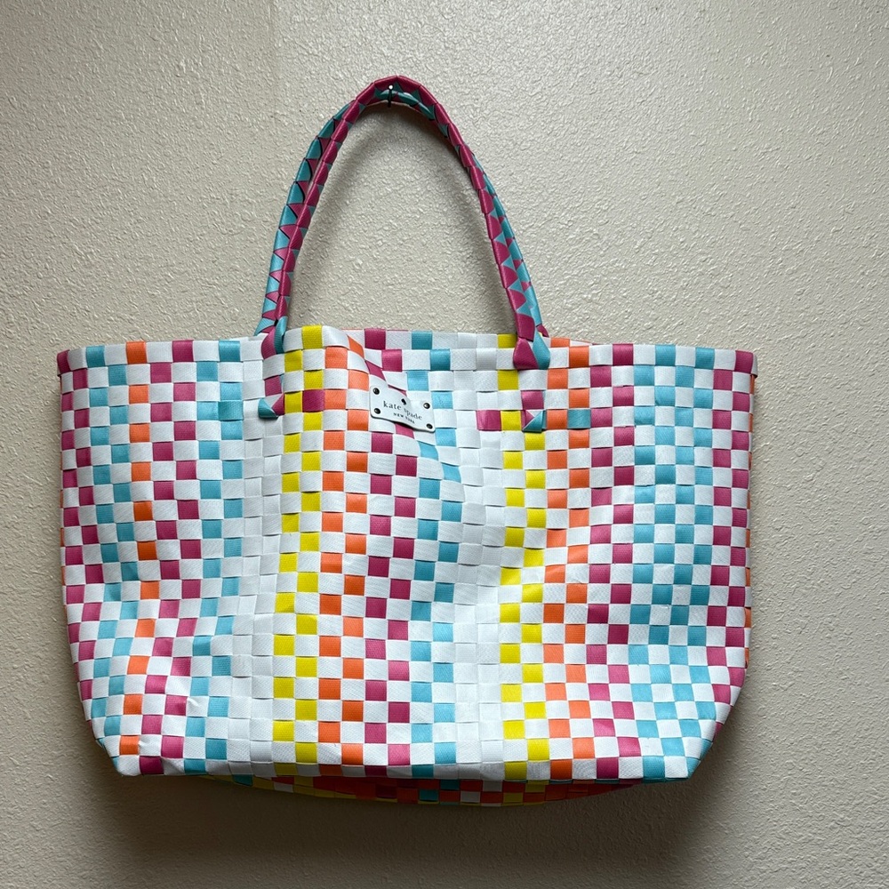 Kate Spade Multicolor Checkered Tote